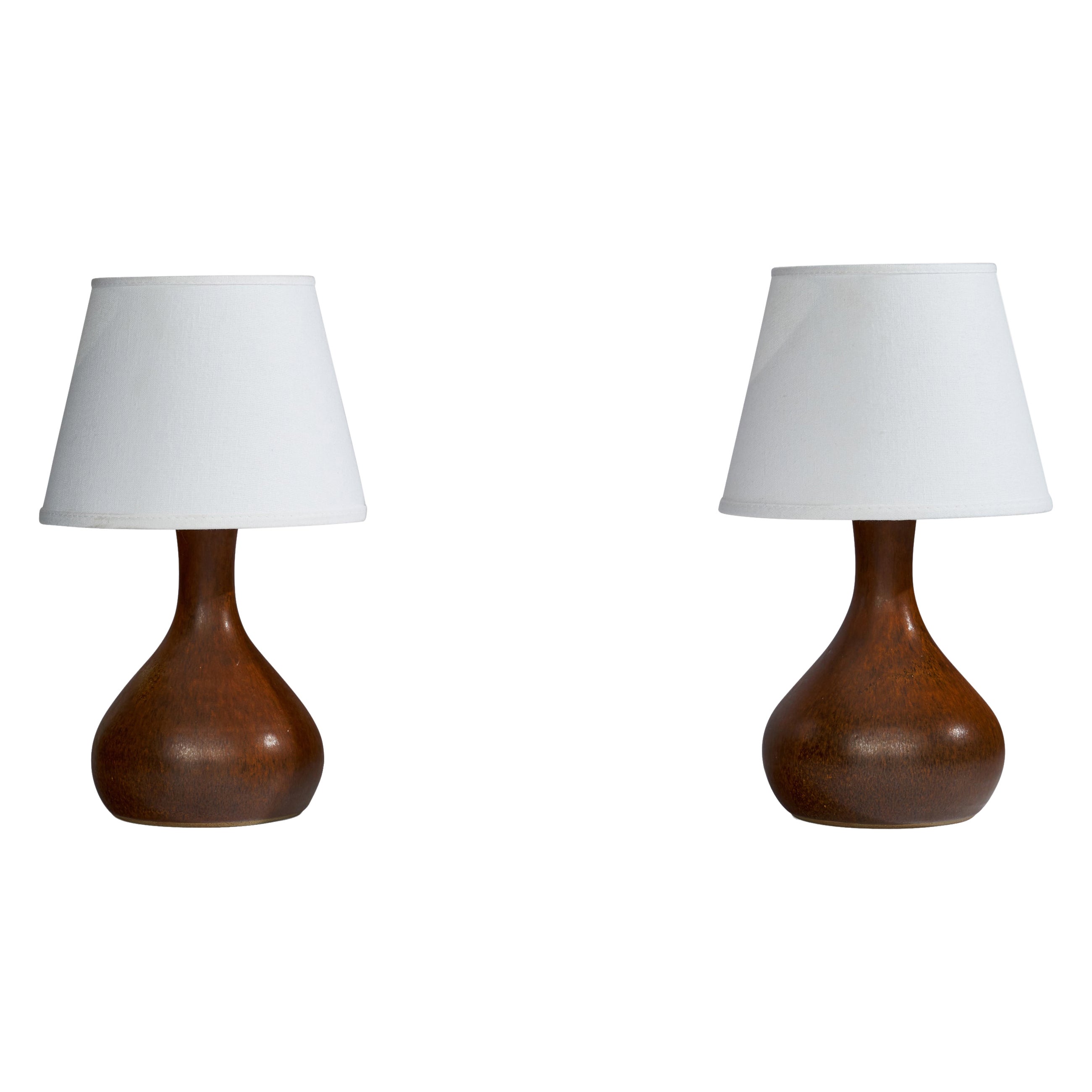 Swedish Designer, Table Lamps, Ceramic, Sweden, 1960s For Sale