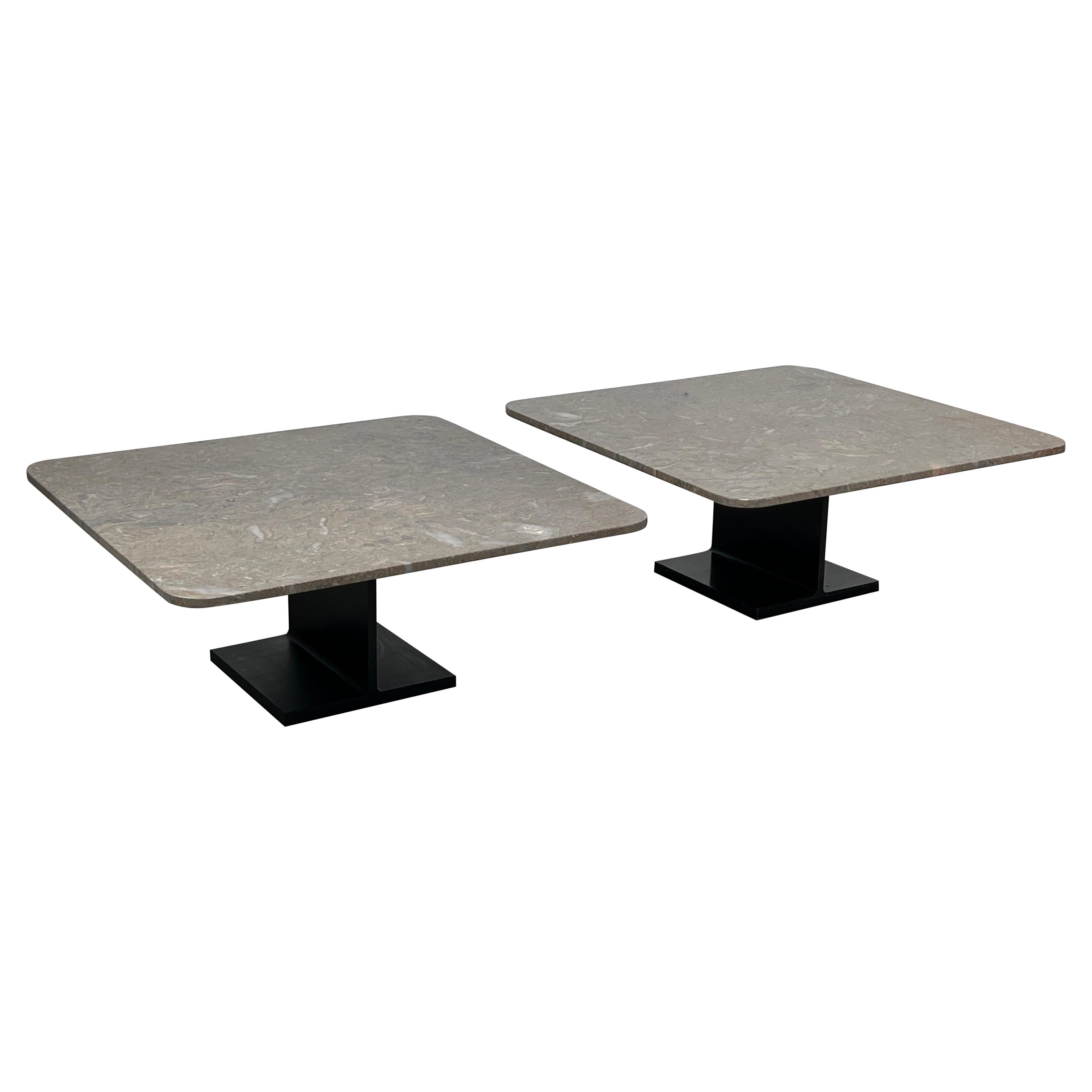 Pair of Ward Bennett I-Beam Coffee Tables For Sale