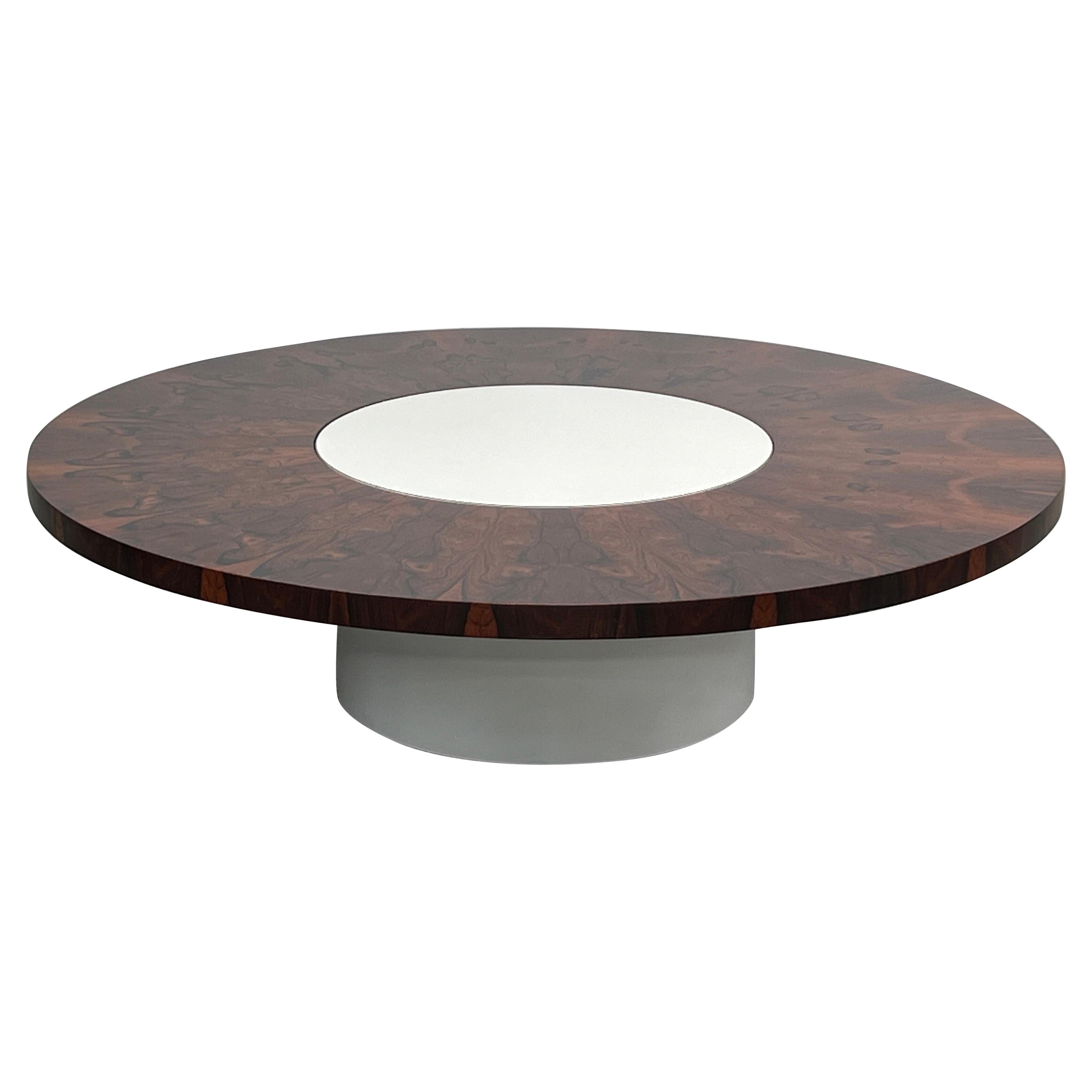 Milo Baughman Rosewood Lazy Susan Coffee Table  For Sale