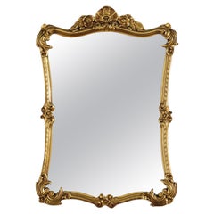 Vintage French Giltwood Wall Mirror with Foliate & Gadroon Elements Circa 1930