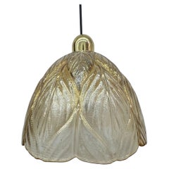Peil & Putzer glass leaf hanging lamp , 1970’s