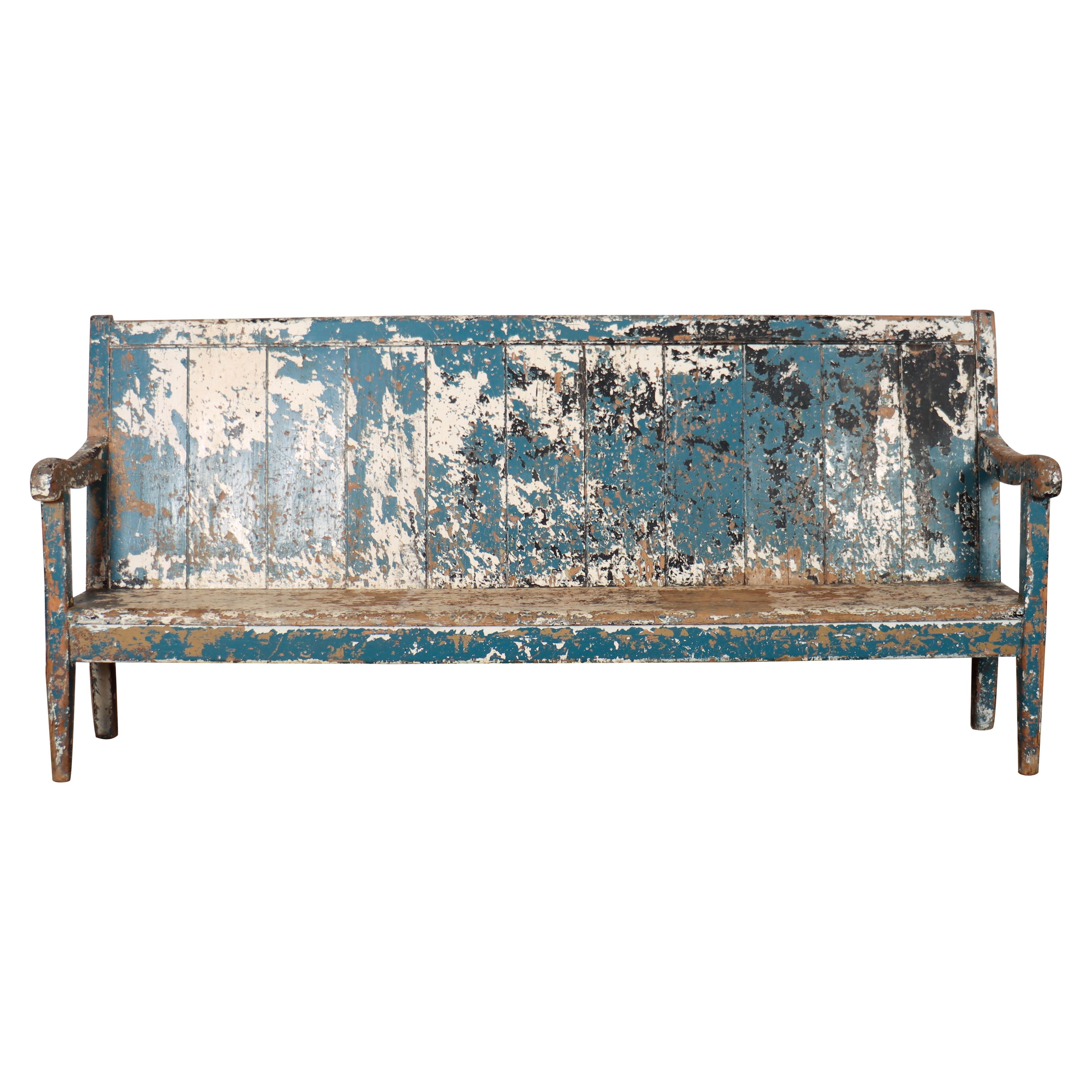 Original Painted High Back Settle