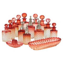 Baccarat Crystal Glass Collection of Bottles and Trays
