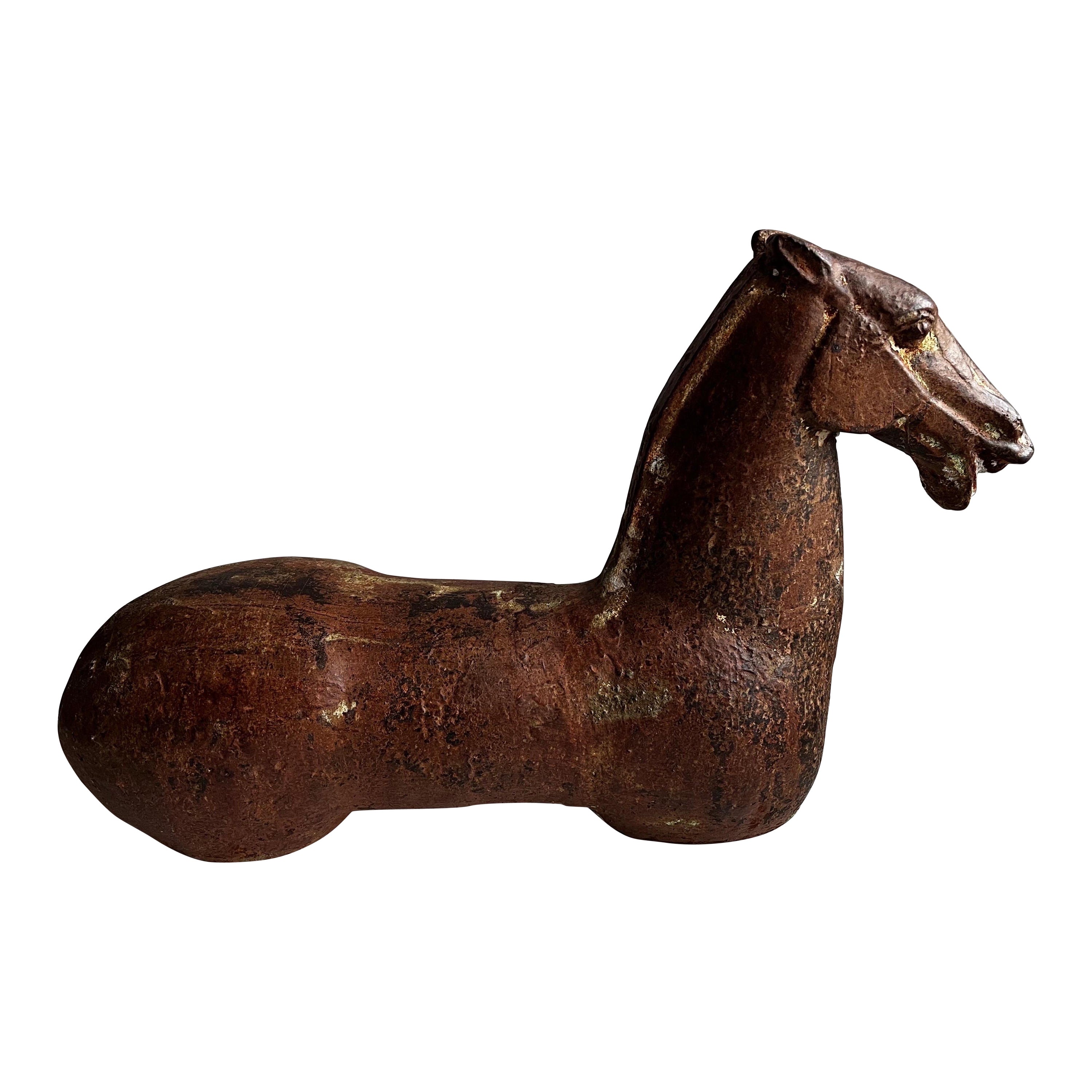 Tang Dynasty Style Cast Iron Horse For Sale