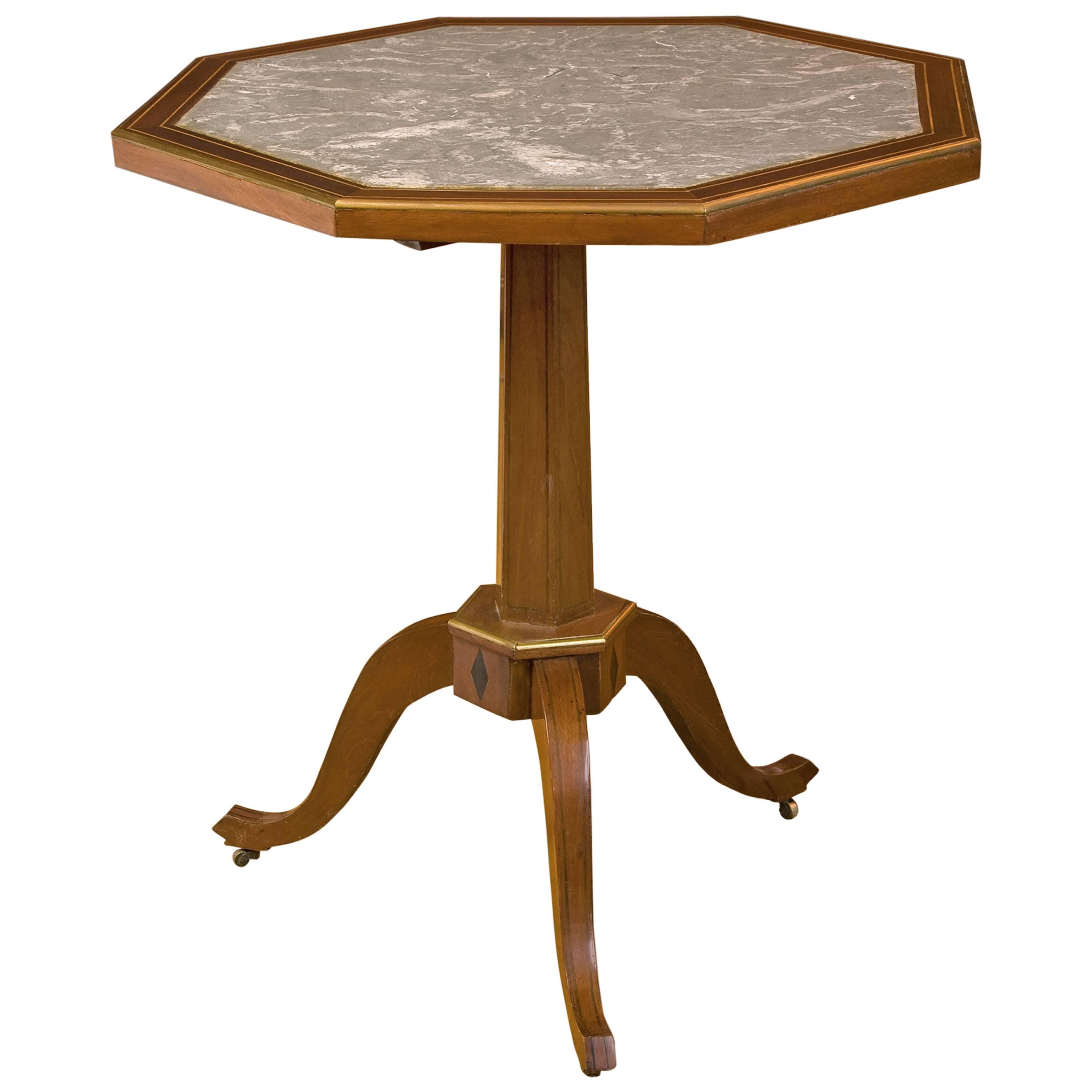 Directoire Mahogany Octagonal Tilt-Top Table, circa 1800 For Sale