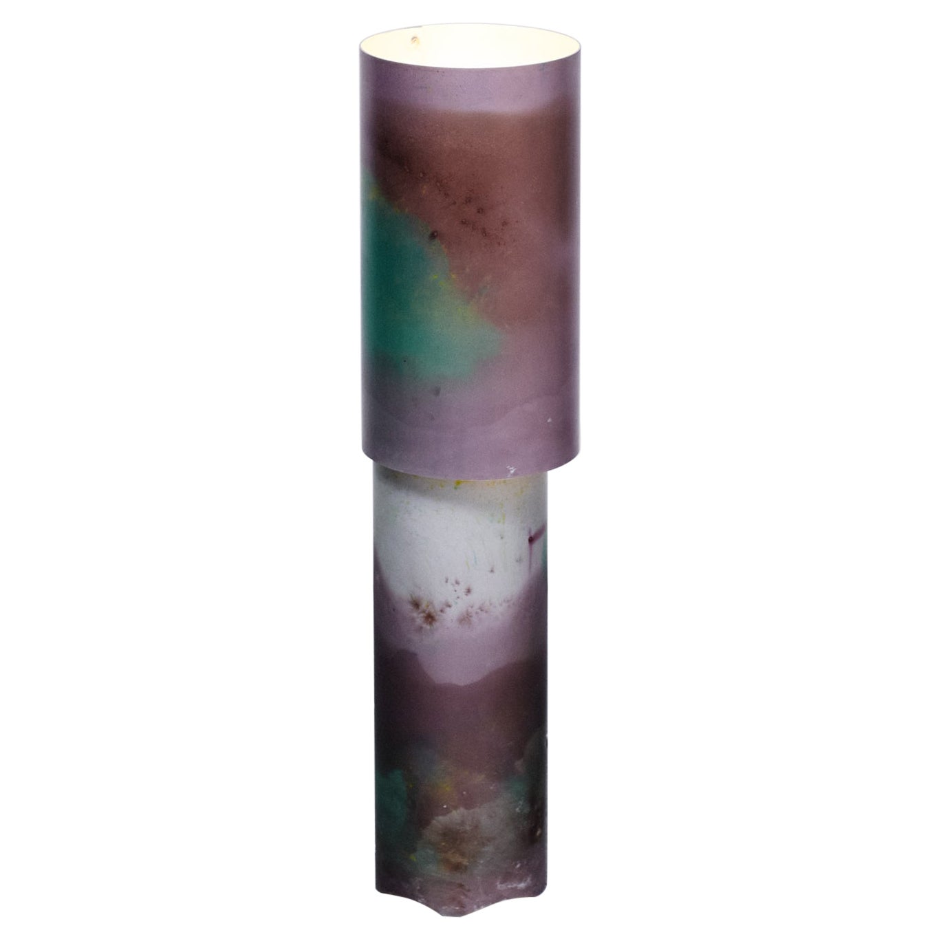 Lampe d'ambiance en aluminium anodisé à la main de la collection Cosmos, violet/multicol.