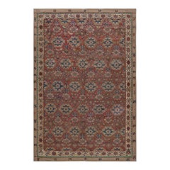 Early 20th Century Persian Bakshaish Red Handmade Wool Rug