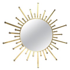 Spanish Brass Round Mirror 