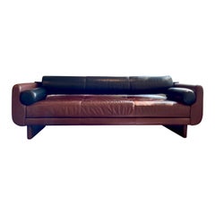Vladimir Kagan “Matinee” Leather Sofa /Daybed for American Leather