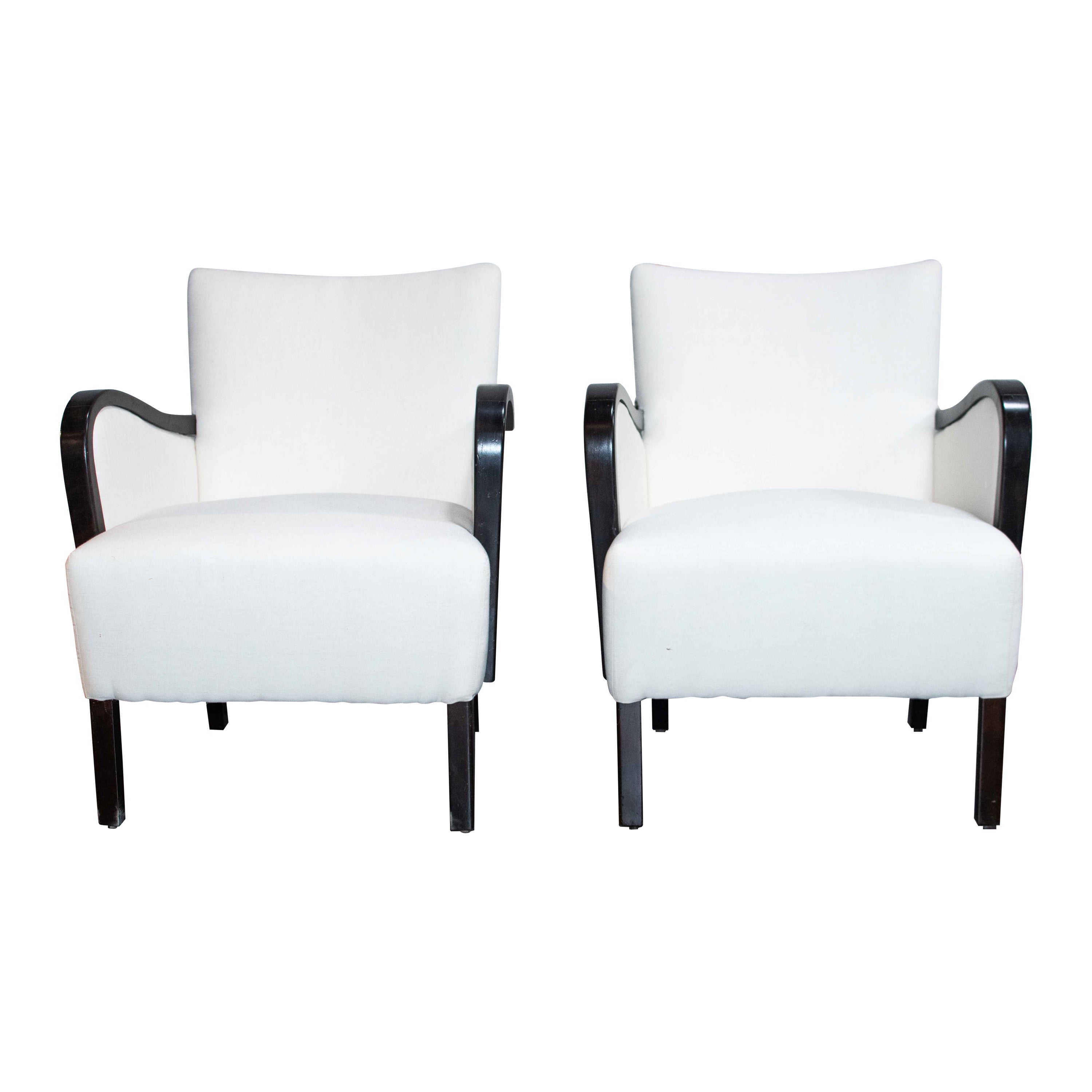 Pair of Swedish Art Moderne Lounge Chairs - COM Ready For Sale