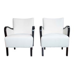 Vintage Pair of Swedish Art Moderne Lounge Chairs - COM Ready