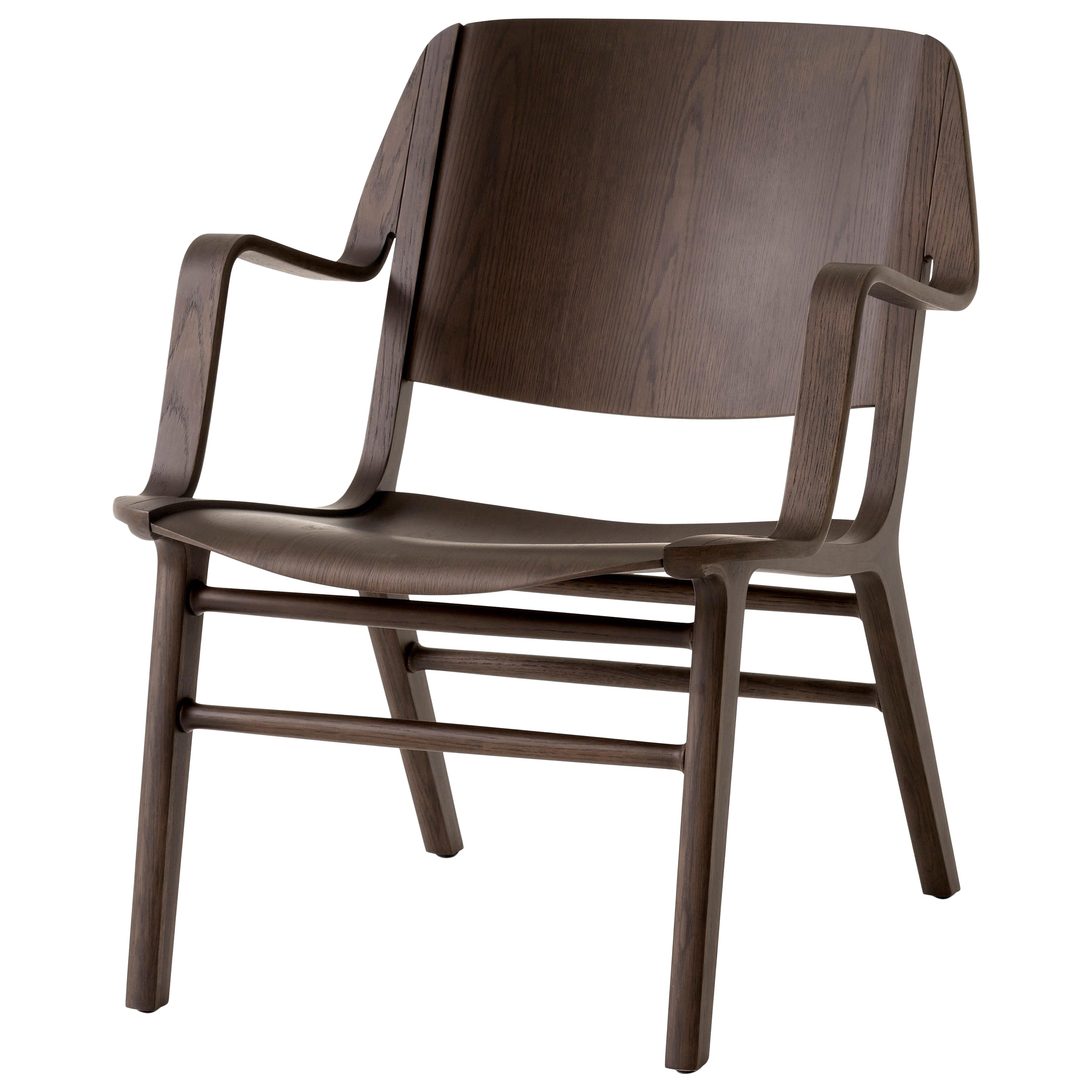 AX Lounge Chair -HM11- Dark Stained Oak, by Hvidt & Mølgaard for &Tradition For Sale