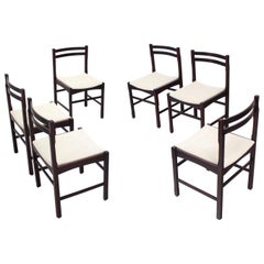 Six chaises de salle à manger danoises modernes du milieu du siècle dernier en palissandre, neuves 