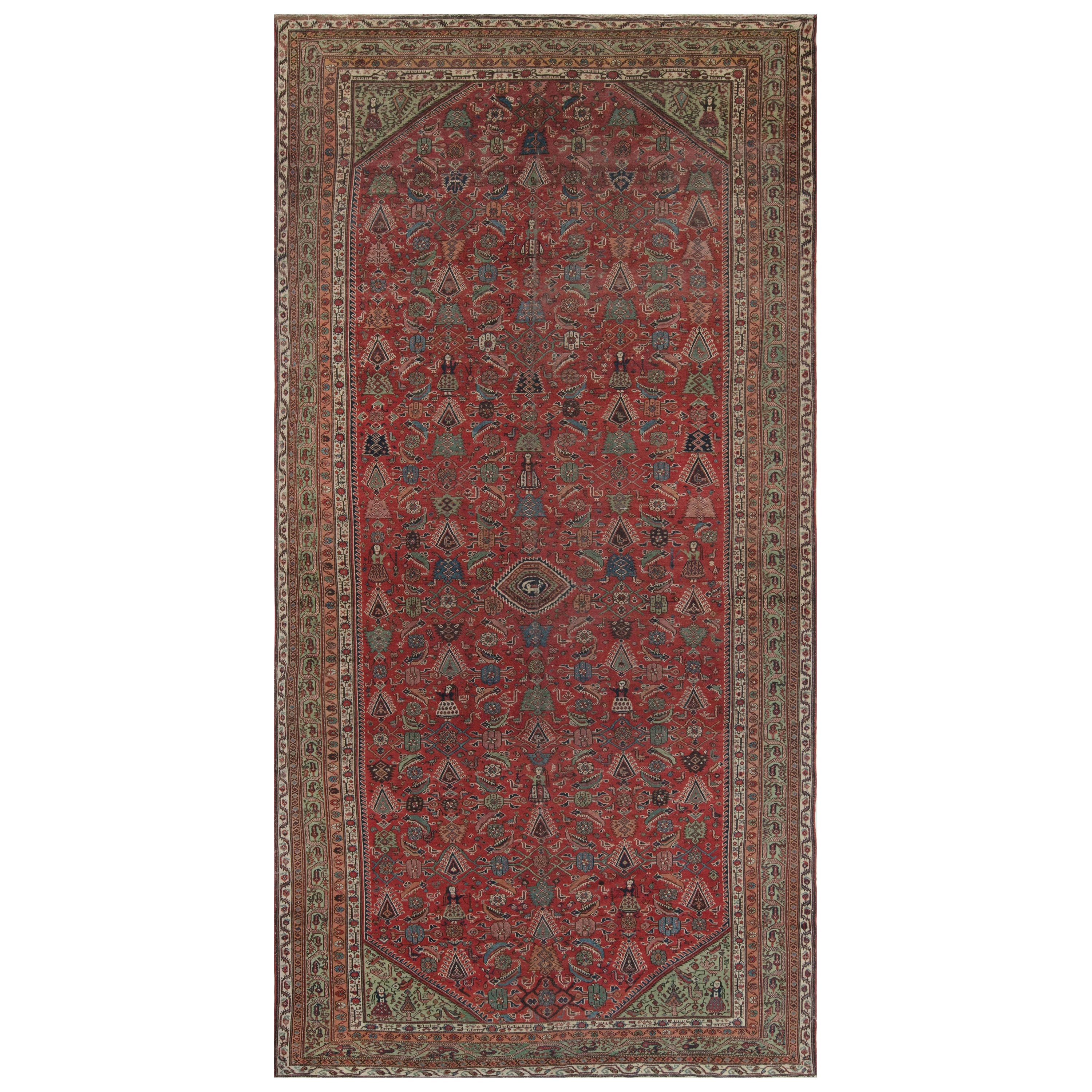 Early 20th Century Persian Feraghan Handmade Rug