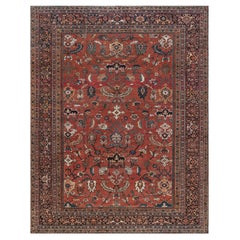 Authentic 19th Century Persian Sultanabad Wool Rug