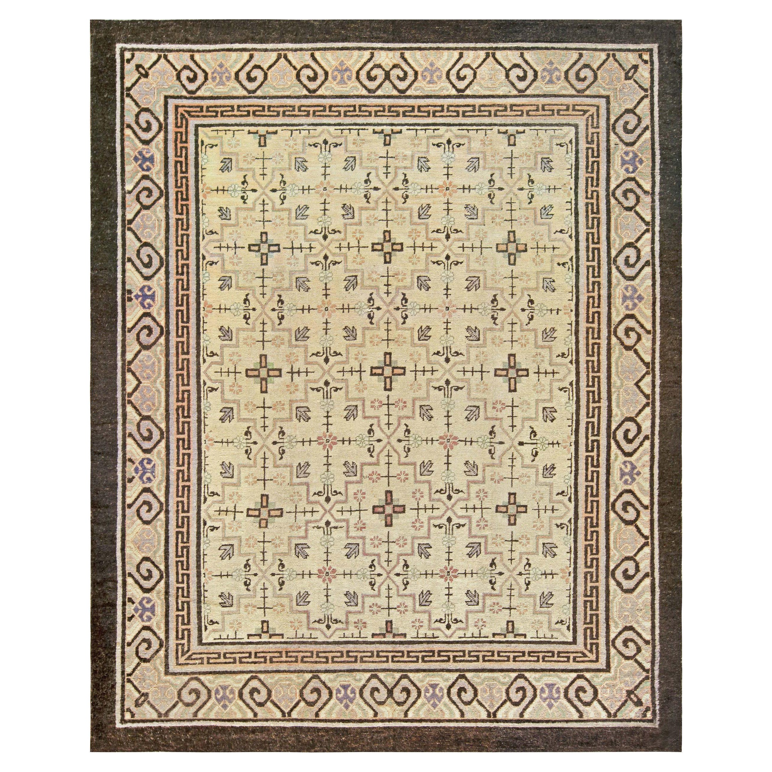 Authentique tapis Samarkand du 19ème siècle fait à la main