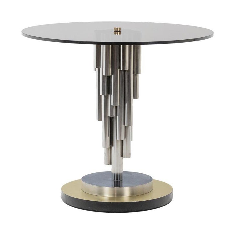 “Organ” pedestal table in chromed metal. 1970s.