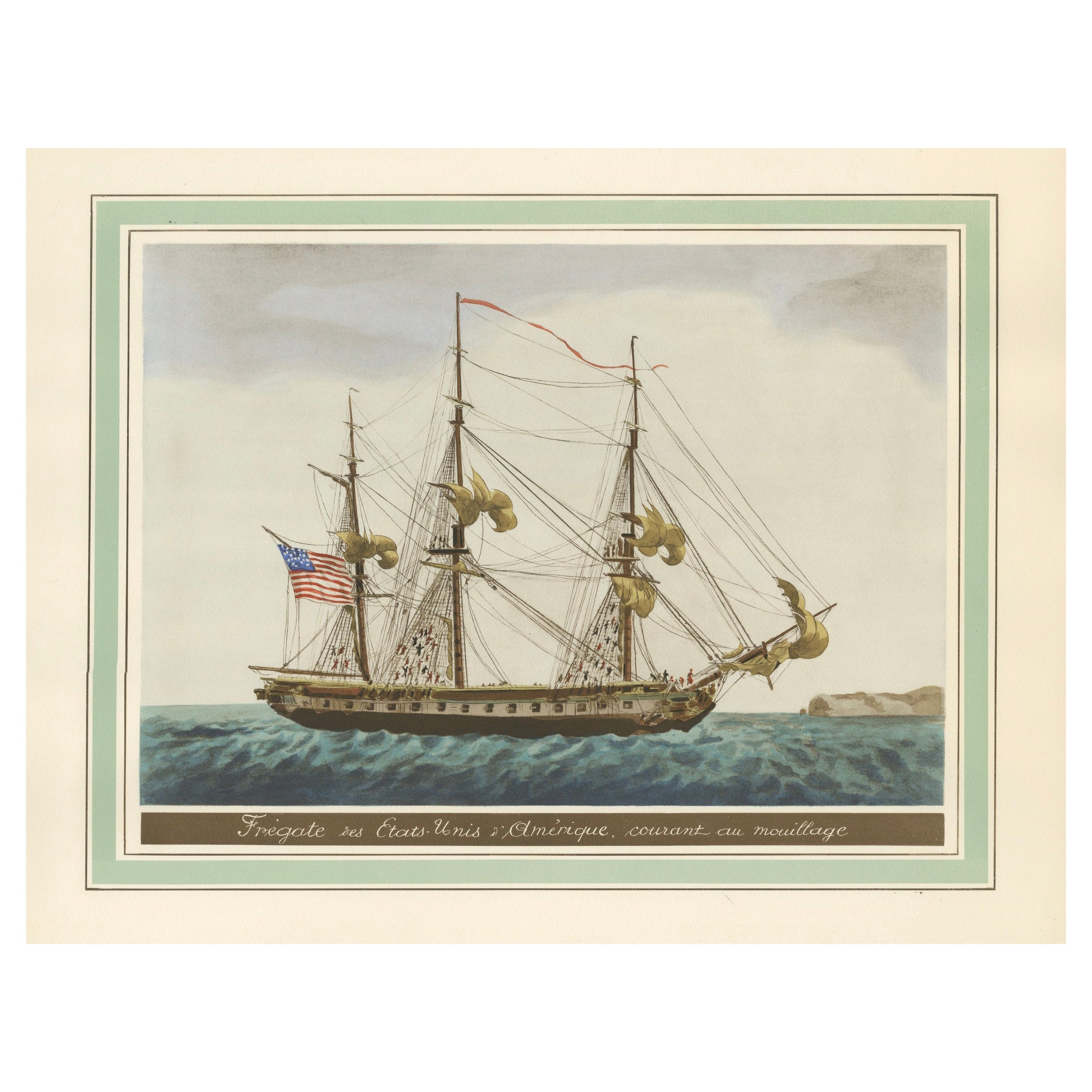 Approaching Safe Harbor: The American Frigate's Return, circa 1920 For Sale