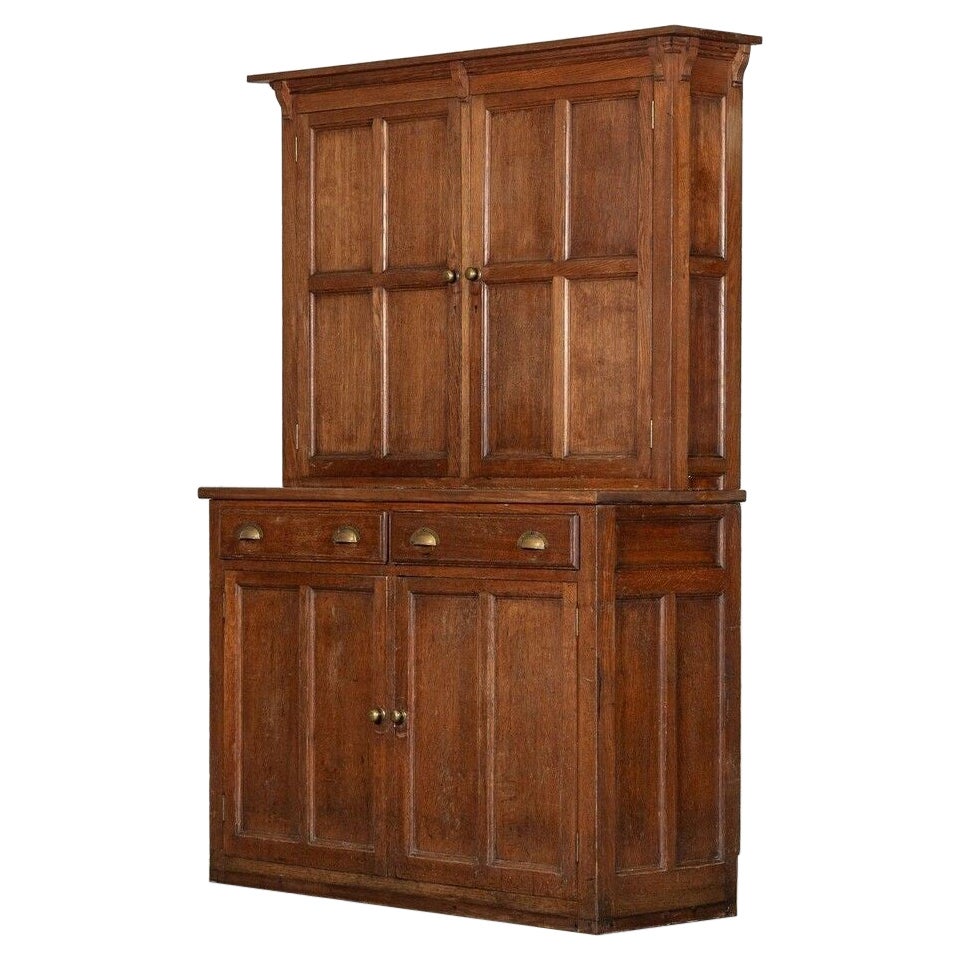 English Oak Housekeepers Cabinet For Sale