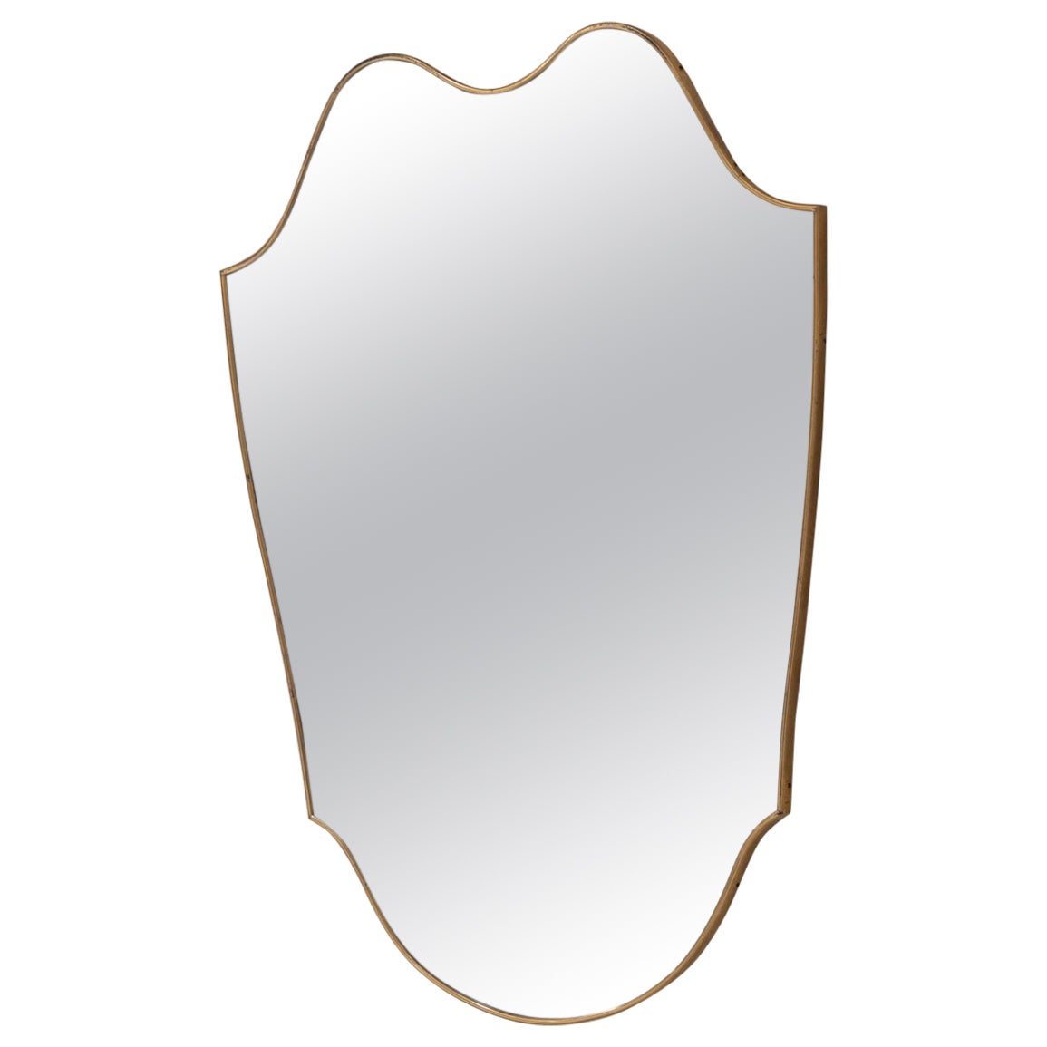 Midcentury italian wall mirror in the style of Gio Ponti