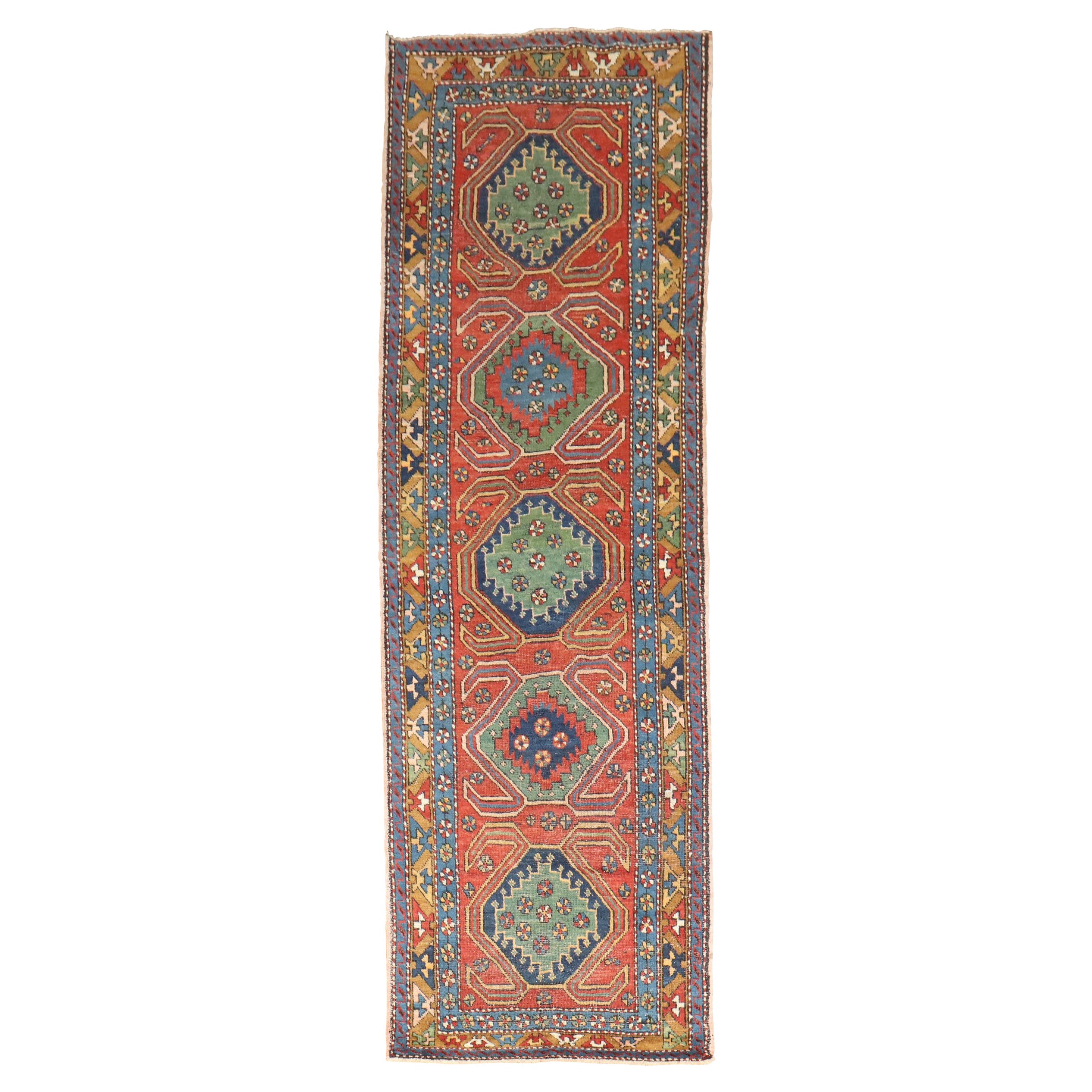 Zabihi Collection Antique Persian Heriz Runner
