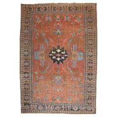 Zabihi Collection Decorative Used Persian Heriz Rug