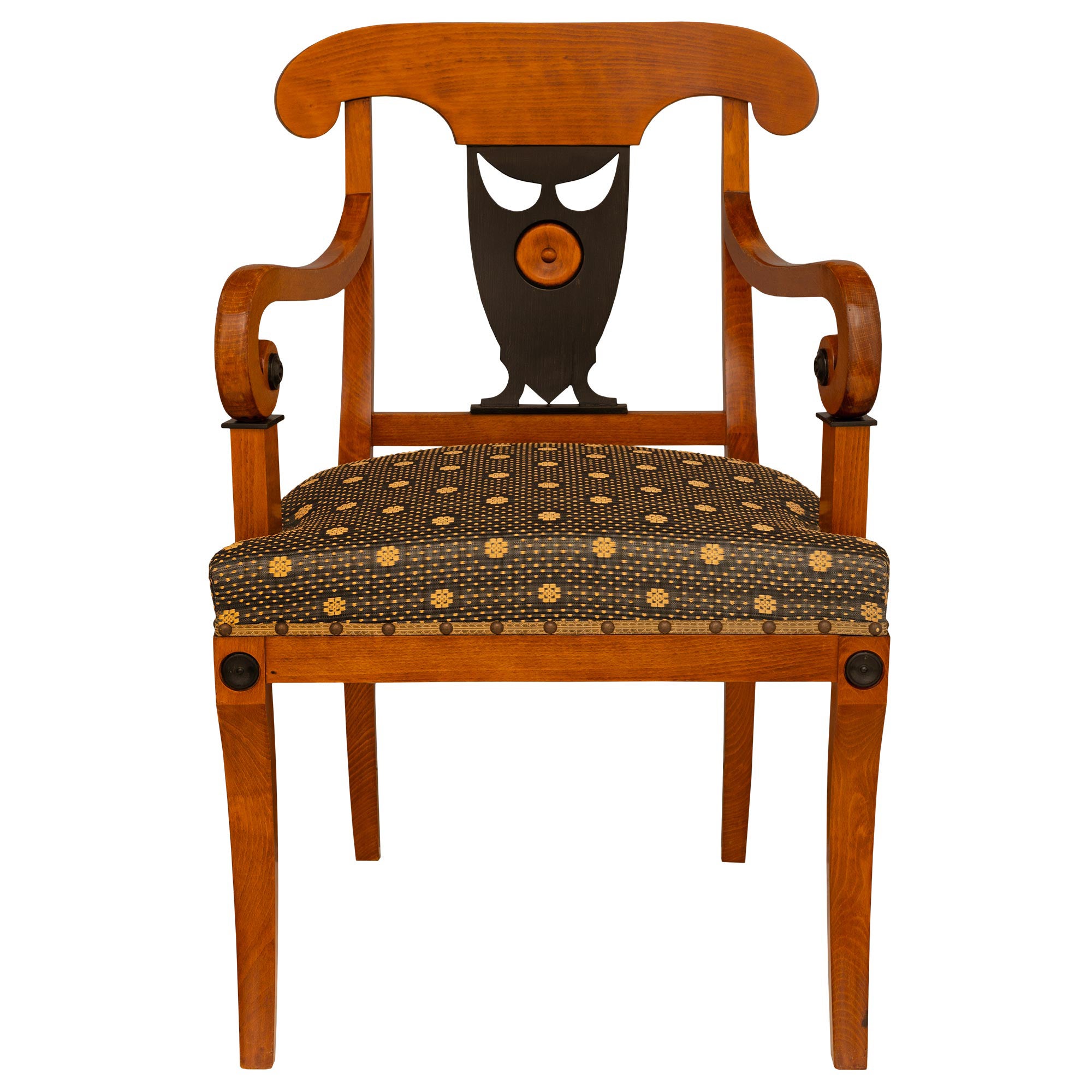 Fauteuil Biedermeier St. Fruitwood du 19ème siècle