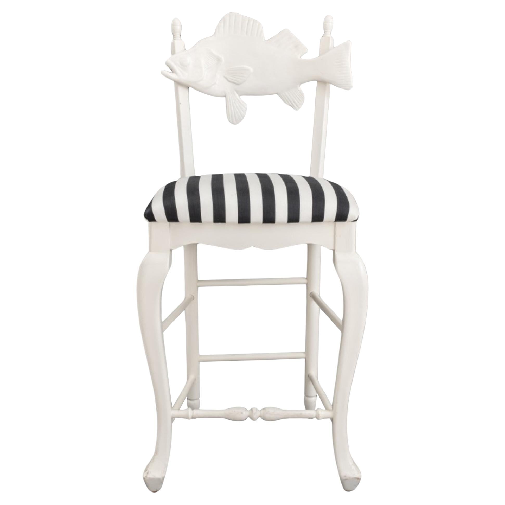 MacKenzie Childs Freckle Fish Bar Stool For Sale