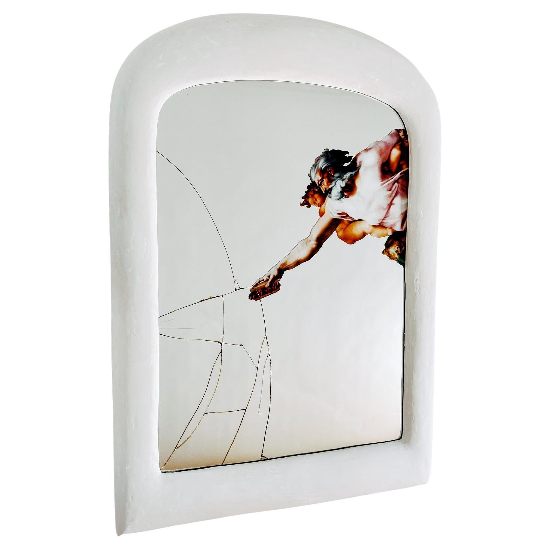 God with Dog Mirror - Contemporary Hand Made Mirror by Artist Gabriel Anderson For Sale