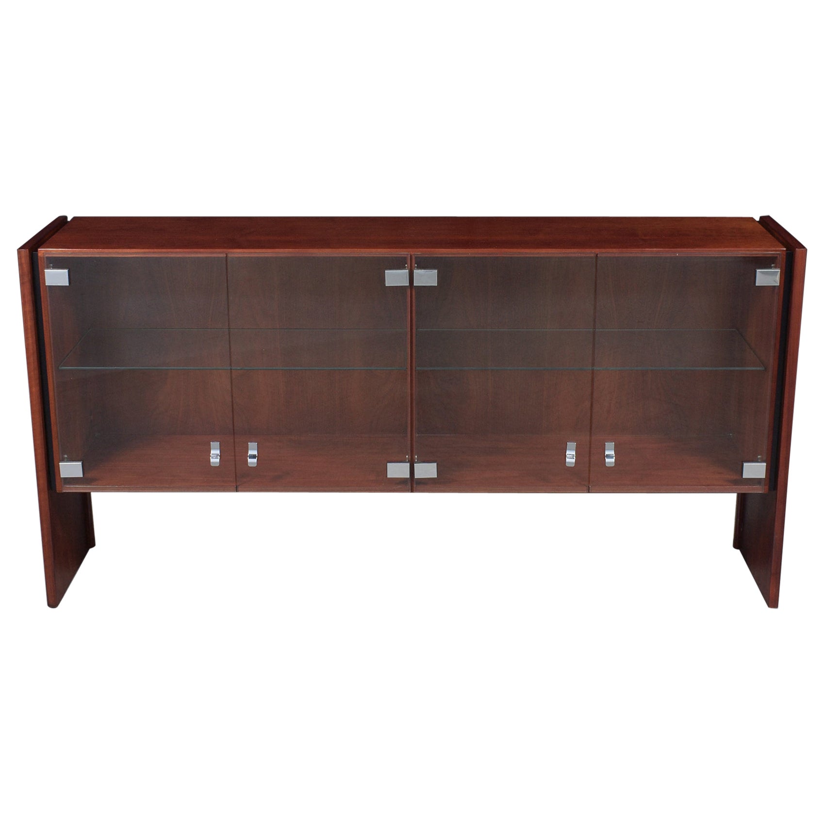 Restored 1960s Mahogany Cabinet: Mid-Century Elegance with Modern Flair For Sale
