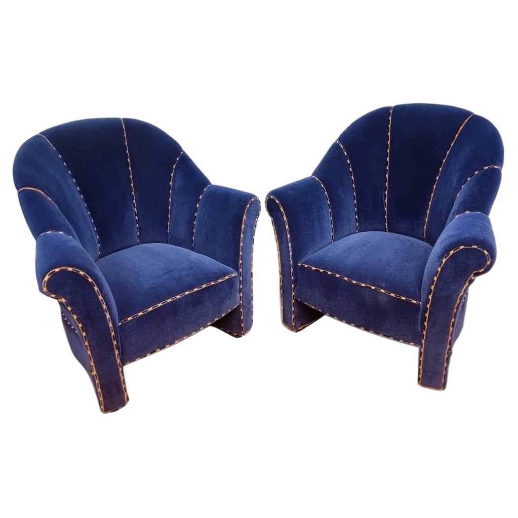 Haus Koller Lounge Chairs Designed by Josef Hoffman Newly Upholstered - Pair