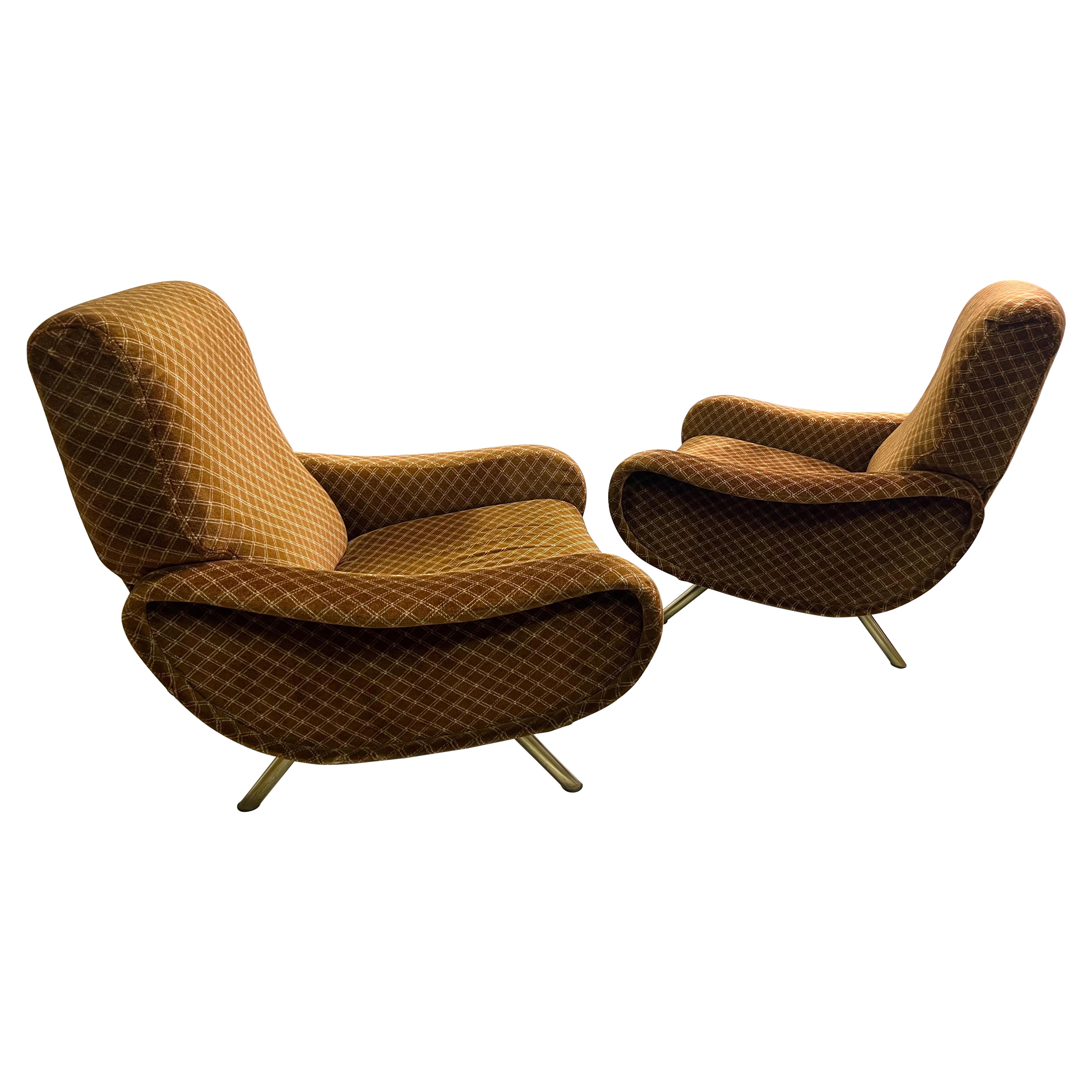 'Pair of Original Italian Mid-Century 'Lady' Chairs by Marco Zanuso & Arflex