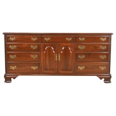 Used Georgian Solid Cherry Wood Dresser or Credenza
