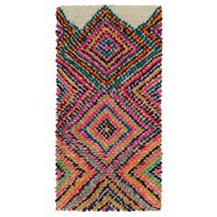 Vintage Moroccan Runner Rug with Polychrome Geometric Patterns from Rug & Kilim 