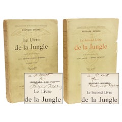 Antique KIPLING. Le Livre de la Jungle. FOURTH & FIRST FRENCH EDITIONS - BOTH INSCRIBED!