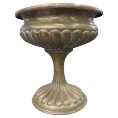Vintage Italian Hammered Brass Urn Or Vessel