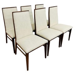 Mid-Century Modern Dillingham Walnut Dining Chairs - Set of 6