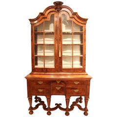 Dutch 18th Century Burr Walnut Display Cabinet, circa 1780 Dutch 18th Century Burr Walnut Display Cabinet, circa 1780