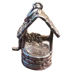 Vintage Silver Well Pendant Charm