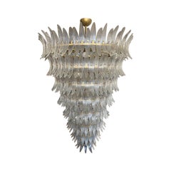 Giant Royal Pearl Palmette Chandelier, Murano