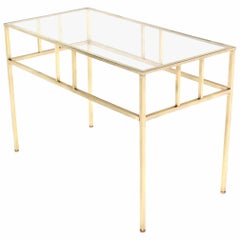 Modern Solid Brass Rectangular Side Table