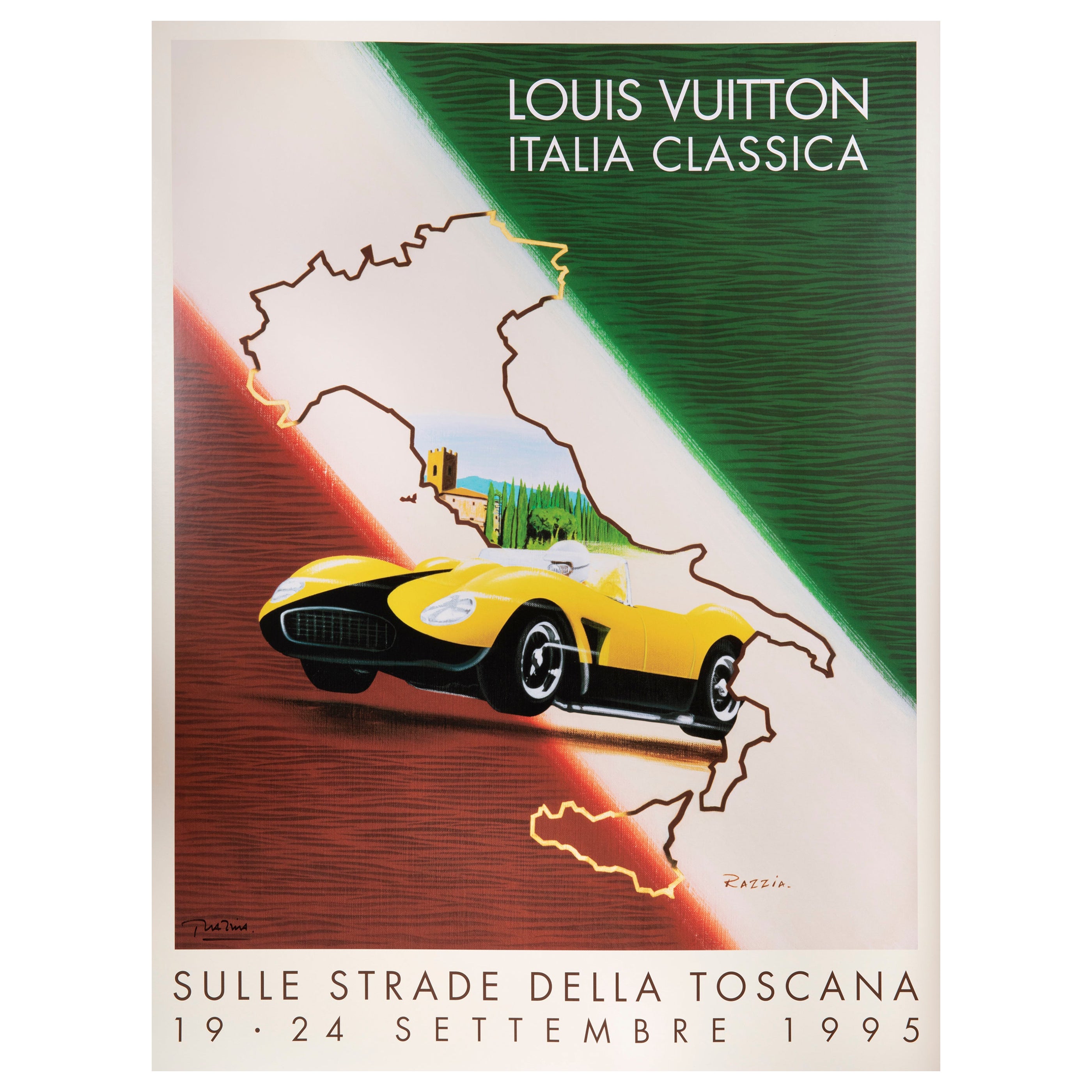 Razzia, Original Louis Vuitton Classic Toskana, Autorennen, Italien, 1995 