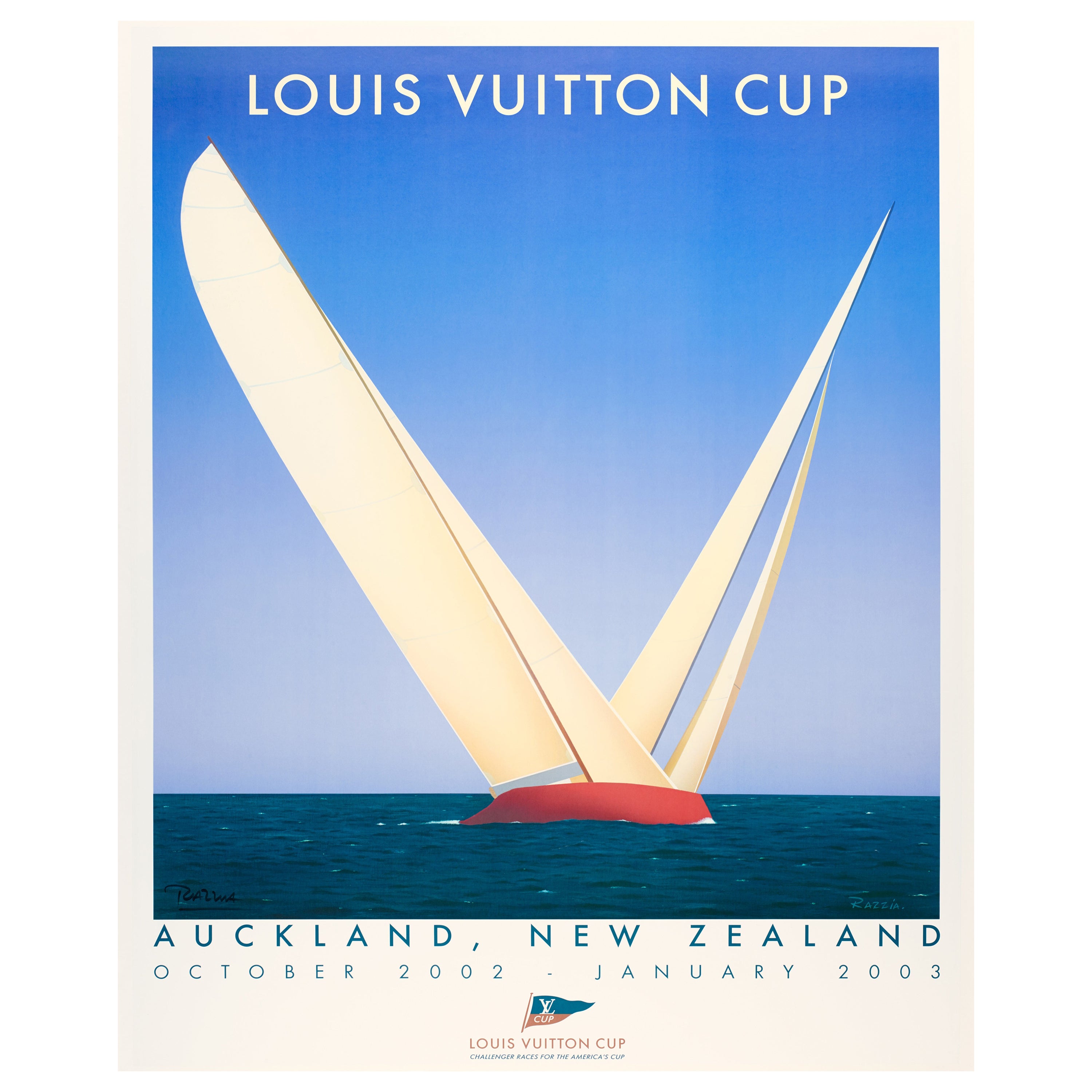 Razzia, Original Louis Vuitton Trophy Cup, Auckland New Zealand, Sailboat, 2002 For Sale
