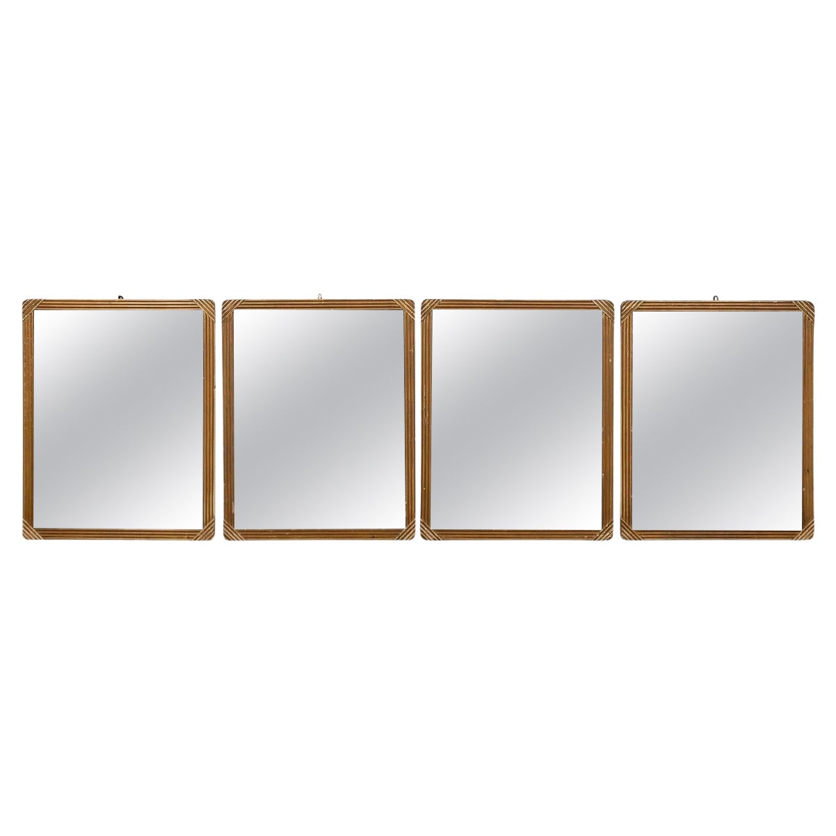 Antique 20th Century Set Of Four Gilt Framed Mirrors c.1920 For Sale