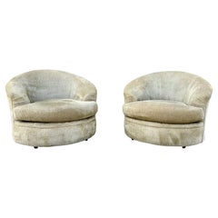 Vintage 1970s Mid Century Modern Lounge Chairs - Set of 2