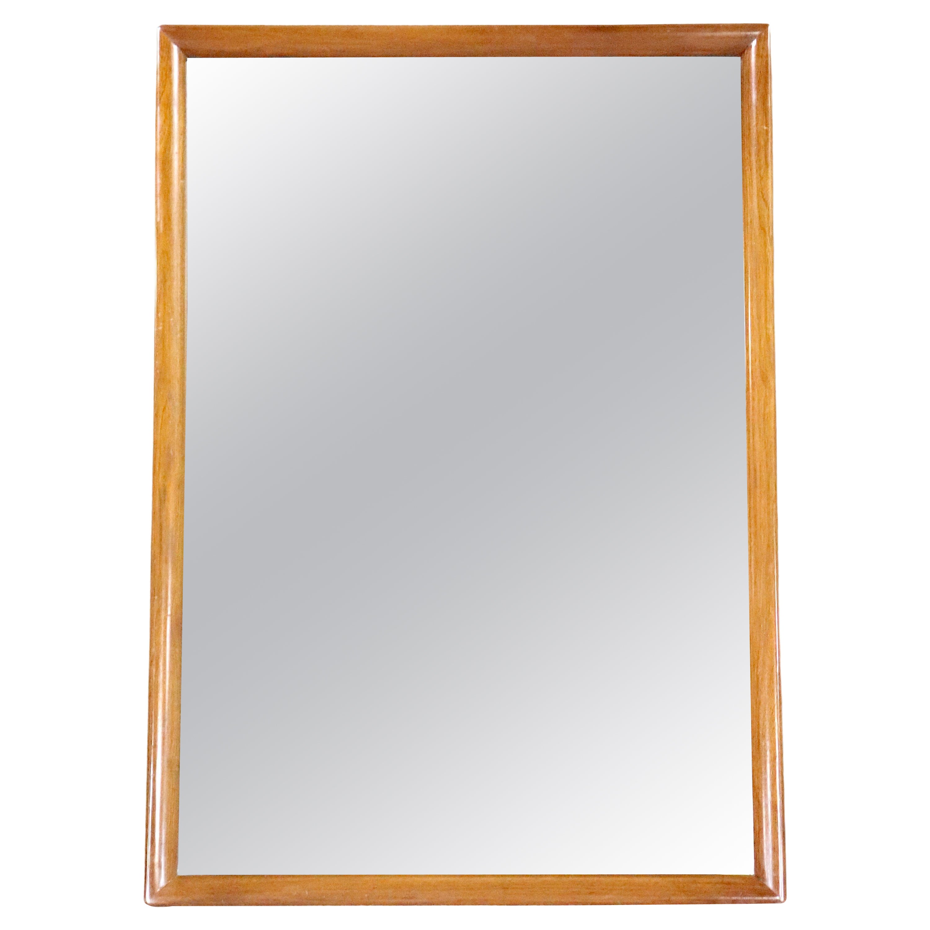 Walnut Framed Wall Mirror For Sale