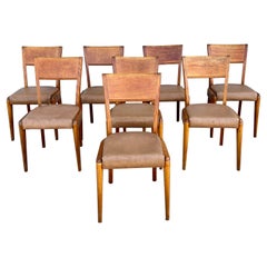 Retro 1960s Mid Century Maple Dining Chairs by Heywood Wakefield - Set of 8