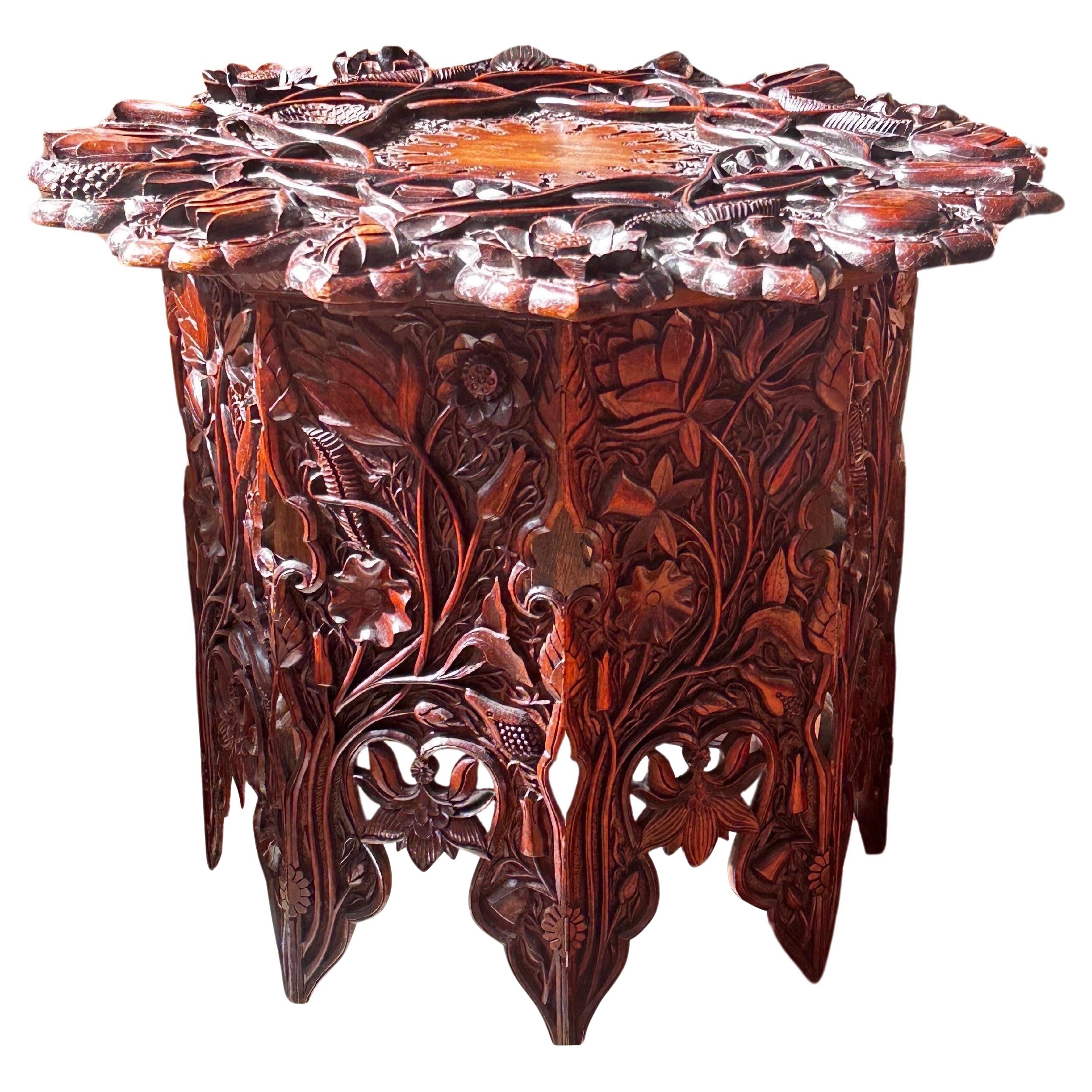 Early 20th Century Monumental Carved Art Nouveau Table