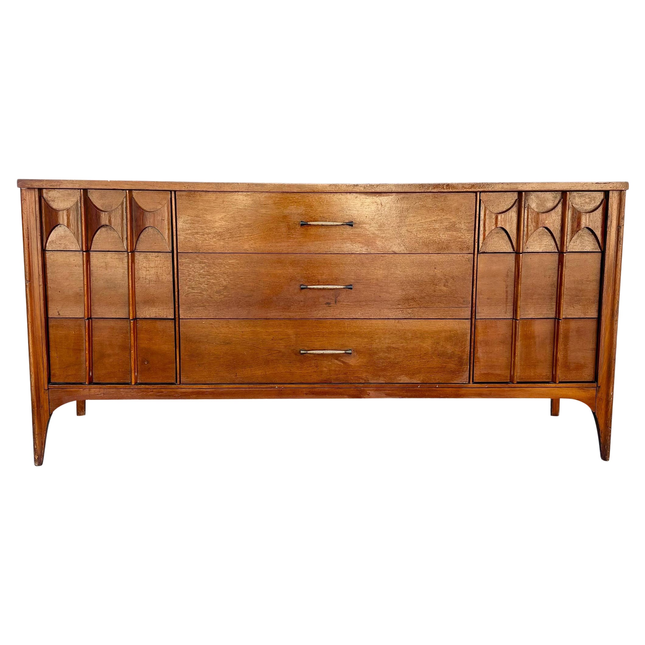 1960s Mid Century Walnut Dresser by Kent Coffey