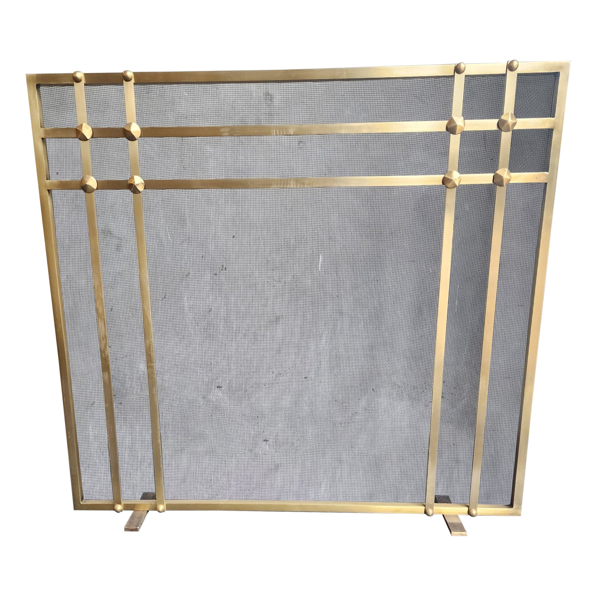 Gold custom-made fire screen  For Sale